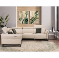 cream leather luxury corner suite