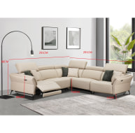 Milan Electric Corner Suite (Cream)