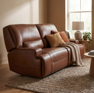 dark brown leather 3 seater sofa