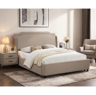 grey beige faux leather bed and matching locker