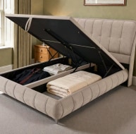 Limerick Beige Storage Bed