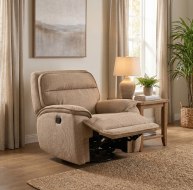 swivel recliner armchair beige fabric