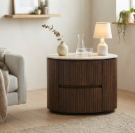 walnut bedside locker