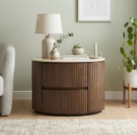 walnut bedside locker