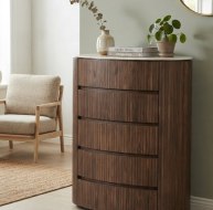walnut tall chest