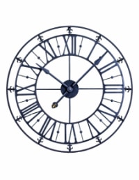 Medium Black Iron Skeleton Wall Clock