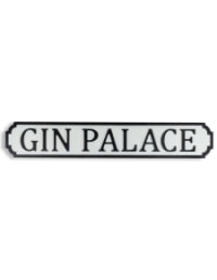 Antiqued Wooden "Gin Palace" Road Sign