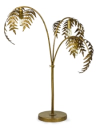 Antique Gold Palm Leaf Table Lamp