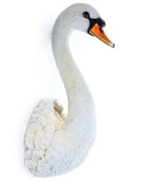 Large White Swan Wall Head