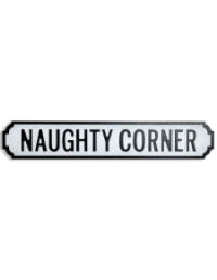Antiqued Wooden "Naughty Corner" Road Sign