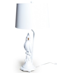 Matt White Parrot Table Lamp with White Shade