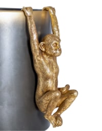 Antique Gold Hanging Monkey Pot Decor