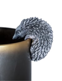 Antique Silver Hanging Hedgehog Pot Decor (to be bought in qtys of 4)