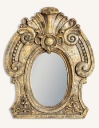 Antique Gold Architectural Wall Mirror