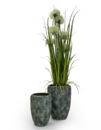 Tall Antiqued Stone Effect Eco S/2 Garden Planters