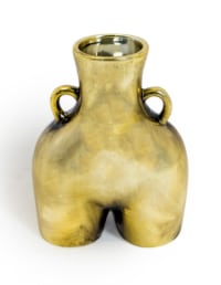 Antique Gold Medium "Love Handles" Booty Vase