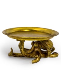 Antique Gold Octopus Holding Plate