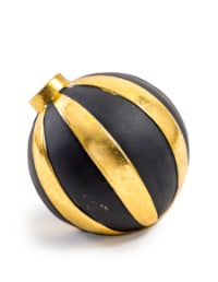 Black & Gold Decorative Bauble Ornament (to be bought in qtys of 2)