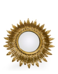 Small Gold Leaf Sun Mirror