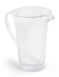 Ribbed Glass Serving Jug