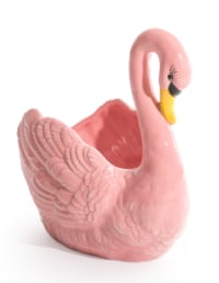 Pink Swan Ceramic Planter / Storage Bowl (to be bought in qtys of 4)