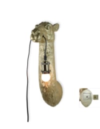 Antique Gold Camel Head Wall Lamp