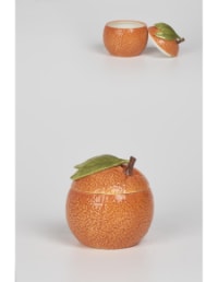 Ceramic Orange Storage Jar (to be bought in qtys of 2)