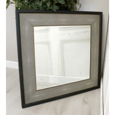 Osaka Grey Textured Shagreen Wall Mirror