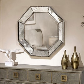 Octagon Champagne Wall Mirror