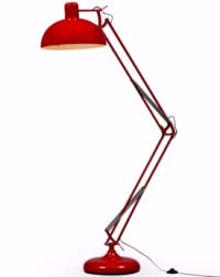 Red Extra Large Classic Desk Style Floor Lamp (Purple Fabric Flex)