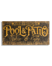 Extra Large Antiqued Wall Sign