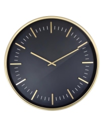 Large Black & Gold Classic Wall Clock