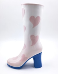 Large Hearts Heeled-Boot Ceramic Vase