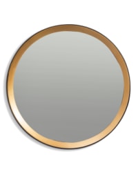 Large Round Black & Gold Deep-Framed Belgravia Wall Mirror