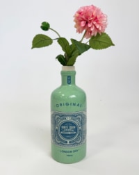 "Cambridge Blue" Ceramic Gin Bottle Stem Vase (to be bought in qtys of 2)