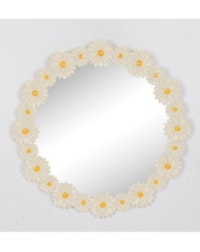 Multi Daisy Flower Framed Wall Mirror