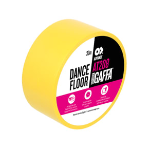 Advance 205639 AT208 Gaffa PVC Dance Floor Tape 50mm x 33m - Yellow