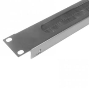 Penn R1268/1UK-PBS 19" Rack Panel - 1U Cable Slot with Brushes Black