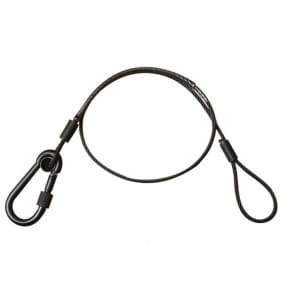Doughty T22001 Safety Bond 15kg SWL 3mm x 585mm + M6 Screw Carabiner - Black