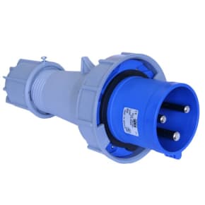 PCE 033-6 63A 230V 3 Pin Cable Plug IP67 - Blue