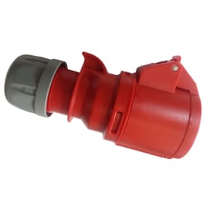 PCE 214-6 16A 400V 4 Pin Motor Cable Socket IP44 - Red