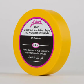 Le Mark LEMPVC19Y PVC Tape 19mm x 33m - Yellow