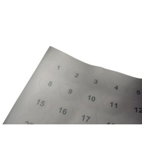StageStore  Silver Numbers Round Self Adhesive 25mm 1-70