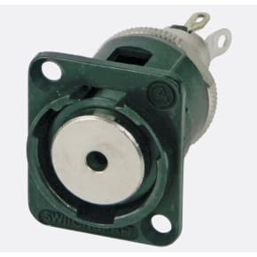 Switchcraft EH35MMSSCB 3.5mm 3-Pole Jack Socket Panel Solder Black