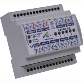 Artistic Licence RAILSWITCH DMX Controlled 6 Channel Mains Relay