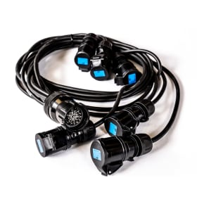 StageCable  19pin Plug to 6 x 16A Sockets - Standard Length 1.5mm