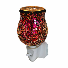 Fuchsia Gem Crackle Mosaic Wax Warmer