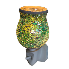 Green Crackle Mosaic Warmer