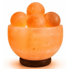 Bowl wt Fire Balls Salt Lamp