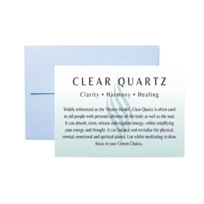 Clear Quartz Card for Loose Crystals